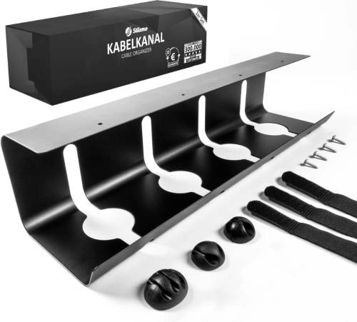 Stilemo Kabelgoot Bureau - Kabelhouder 43 Cm - Kabel Organizer - Verschillende Bevestigingsopties - 5 Kg