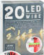 Cepewa Draadverlichting Lichtsnoer 20 Sterren Lampjes Warm Wit Op Batterij 220 Cm Met Timer - Lichtsnoeren
