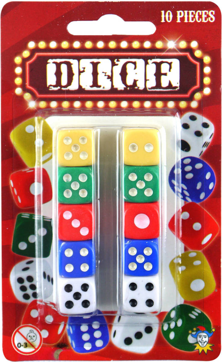 Henbrandt Dobbelstenen Kleurenmix 10 Stuks - Dobbelspellen