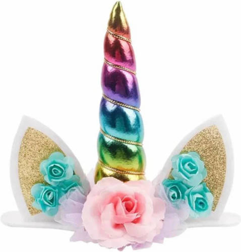 VSE Unicorn Cake Topper Eenhoorn Taart Versiering Cake Decoration Rainbow