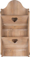 Clayre & Eef Tijdschriftenhouder 28x10x60 Cm Bruin Hout Rechthoek Lectuurbak Krantenbak Magazinehouder Tijdschriftenrek