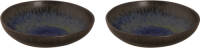 Palmer Bord Diep Tama 22 Cm Zwart Blauw Stoneware 2 Stuk(s)