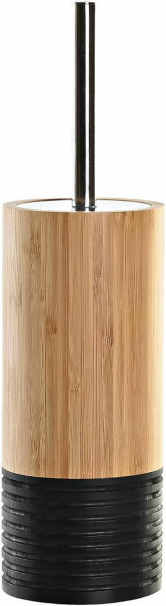 Items Wc/toiletborstel In Houder Bruin/zwart Bamboe Hout 37 X 10 Cm - Toiletborstels