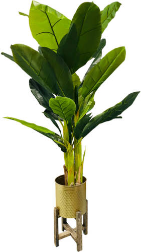 Hem Kunst Palm - Kunst Bananenplant - Bananen Kunstplant 165 Cm - Kunstplant Voor Binnen - Grote Kunstplant