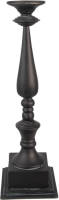 Clayre & Eef Kandelaar 15x15x50 Cm Grijs Ijzer Kaarsenstandaard Kaarsenhouder Grijs Kaarsenstandaard Kaarsenhouder