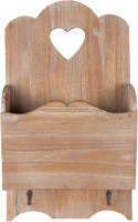 Clayre & Eef Tijdschriftenhouder 28x10x49 Cm Bruin Hout Lectuurbak Krantenbak Magazinehouder Tijdschriftenrek Bruin
