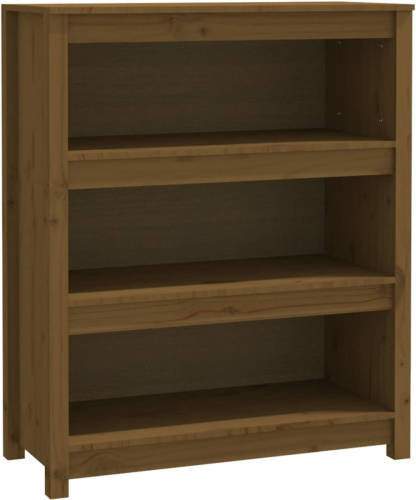 VidaXL Boekenkast 80x35x97 Cm Massief Grenenhout Honingbruin