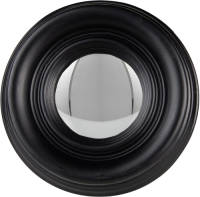 Clayre & Eef Spiegel Ø 21 Cm Zwart Hout Rond Grote Spiegel Wand Spiegel Muur Spiegel Zwart Grote Spiegel Wand Spiegel