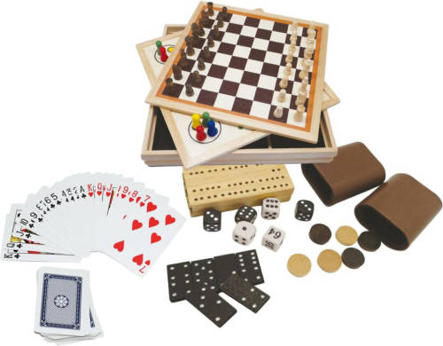 Clown Games Spelletjesdoos 9-in-1 Hout