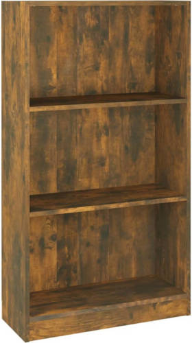 VidaXL Boekenkast 60x24x109 Cm Bewerkt Hout Gerookt Eikenkleurig