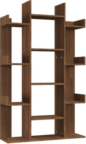 VidaXL Boekenkast 86x25,5x140 Cm Bewerkt Hout Bruineikenkleurig