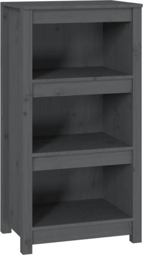 VidaXL Boekenkast 50x35x97 Cm Massief Grenenhout Grijs