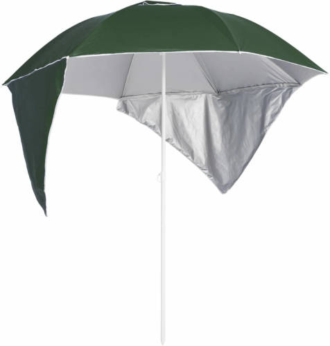 VidaXL Strandparasol Met Zijwanden 215 Cm Groen