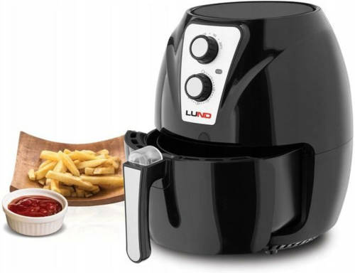 Lund Professional Airfryer Vetvrije Friteuse 2.4l - 1300w - 67570 - Zwart