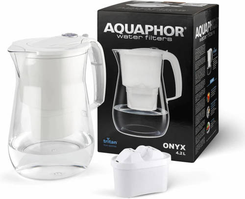 Aquaphor Waterfilterkan 4.2 Liter Onyx Wit Met Wisselpatroon Maxfor+