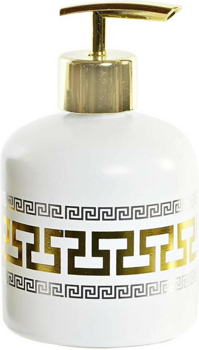 Items Zeeppompje/dispenser Glas Wit/goud 8 X 14 Cm - Zeeppompjes