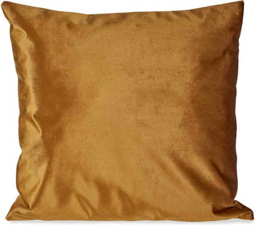 Giftdeco Bank/sier Kussens Voor Binnen In De Kleur Velvet Goud 45 X 45 Cm - Sierkussens