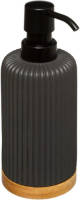 5five Zeeppompje/zeepdispenser Van Kunststeen - Zwart - 270 Ml - Zeeppompjes