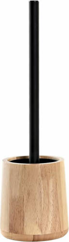 Items Wc/toiletborstel In Luxe Houder Bruin Bamboe Hout 38 X 11 Cm - Toiletborstels