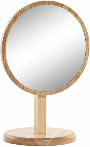Items Make-up Spiegel Op Standaard Bamboe H22 En D15 Cm - Spiegels