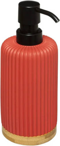 5five Zeeppompje/zeepdispenser Van Kunststeen - Rood - 270 Ml - Zeeppompjes