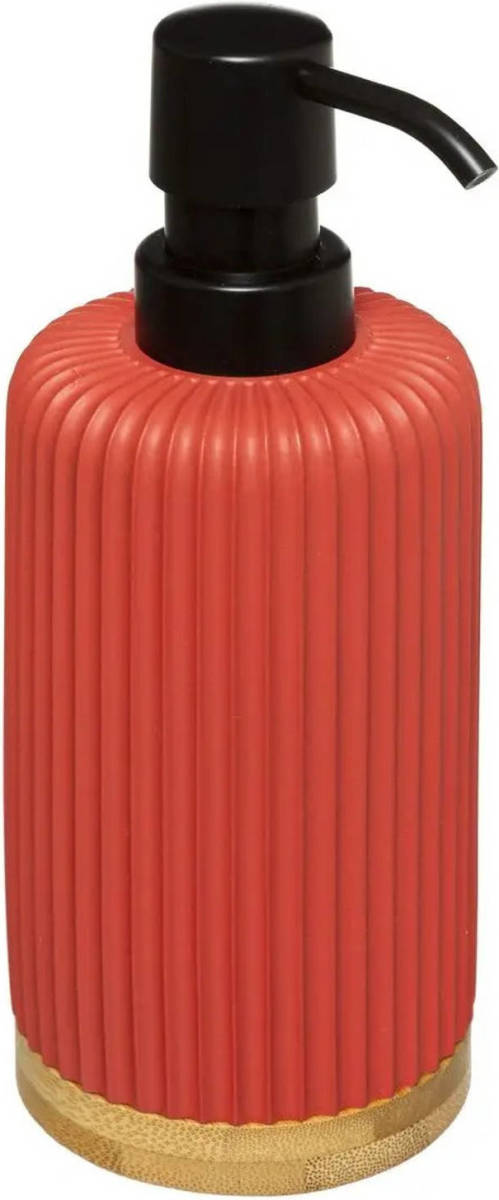 5five Zeeppompje/zeepdispenser Van Kunststeen - Rood - 270 Ml - Zeeppompjes