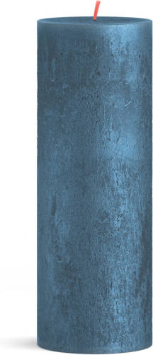 Bolsius Stompkaars Shimmer Blue - Ø68 Mm - Hoogte 19 Cm - Blauw - 85 Branduren