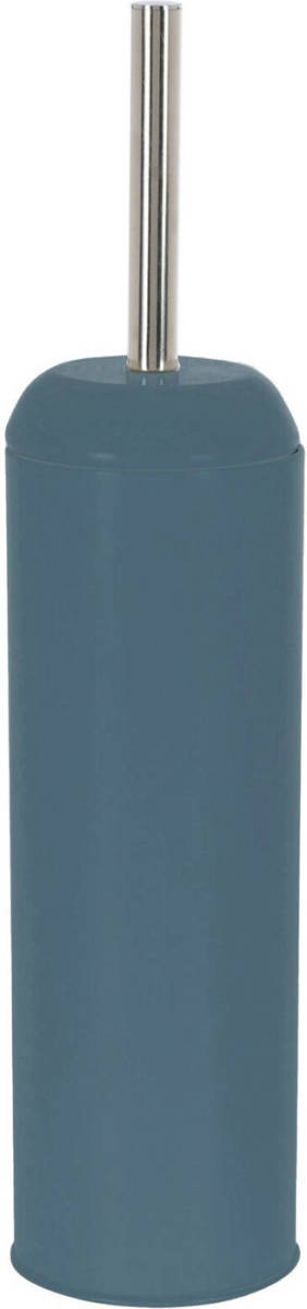 Excellent Houseware - Toiletborstel Met Houder - Rond - Navy - 40cm - Toiletborstels