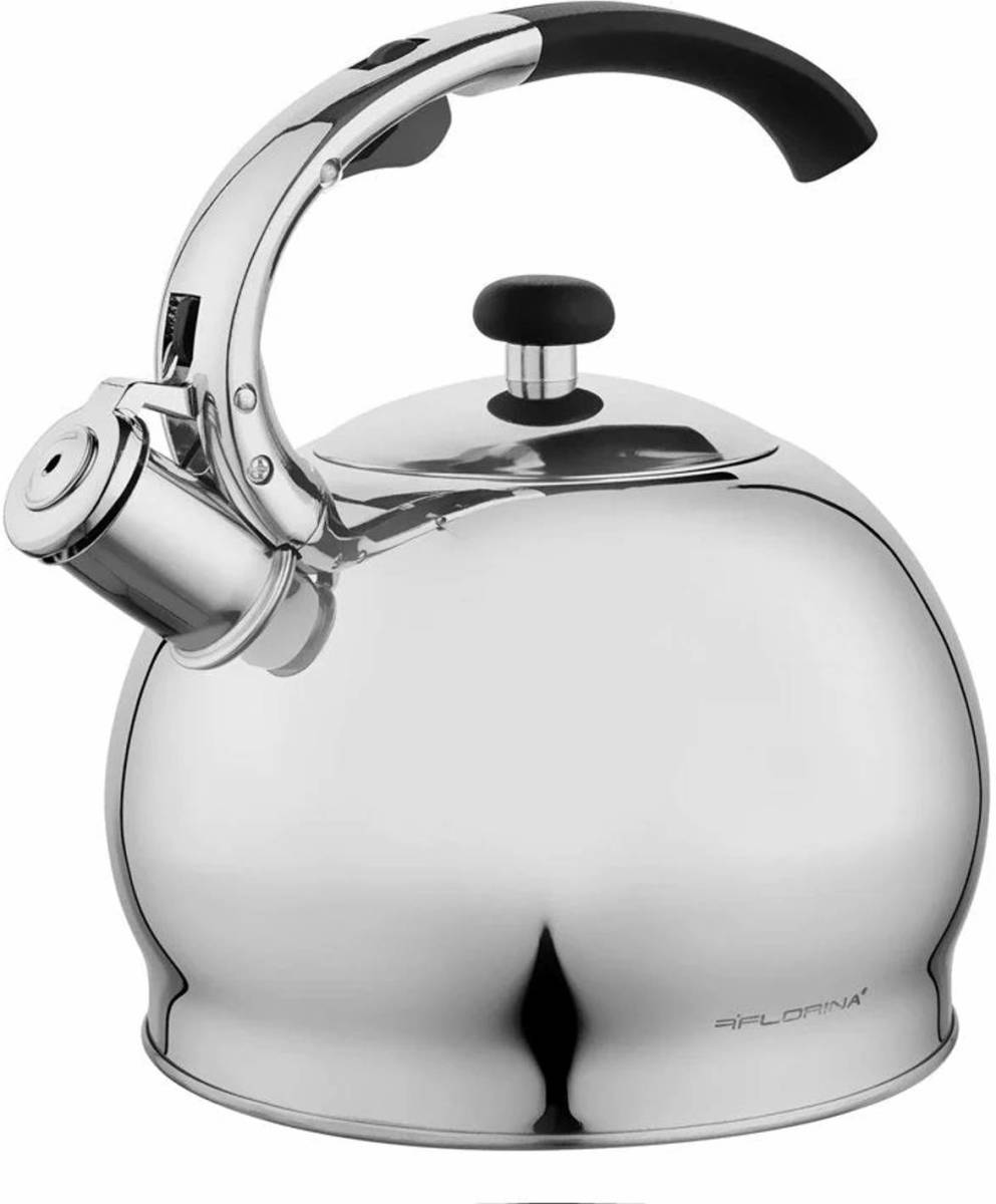 Florina Lukas Fluitketel Gepolijst Rvs Zilver 2.5 Liter