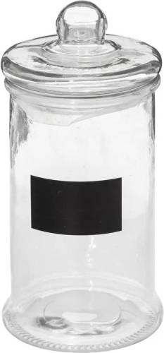 5five Snoeppot/voorraadpot 1,6l Glas Met Deksel En Krijtvlak - Voorraadpot