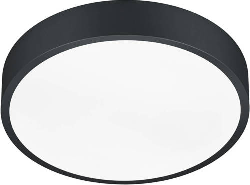 BES LED Led Plafondlamp - Plafondverlichting - Trion Wilson - 28w - Aanpasbare Kleur - Dimbaar - Rond - Mat Zwart - Aluminium