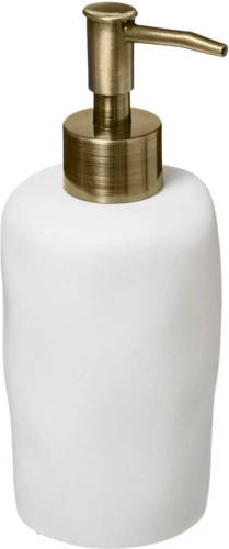 5five Zeeppompje/zeepdispenser Van Kunststeen - Wit - 300 Ml - Zeeppompjes