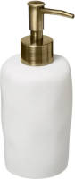 5five Zeeppompje/zeepdispenser Van Kunststeen - Wit - 300 Ml - Zeeppompjes