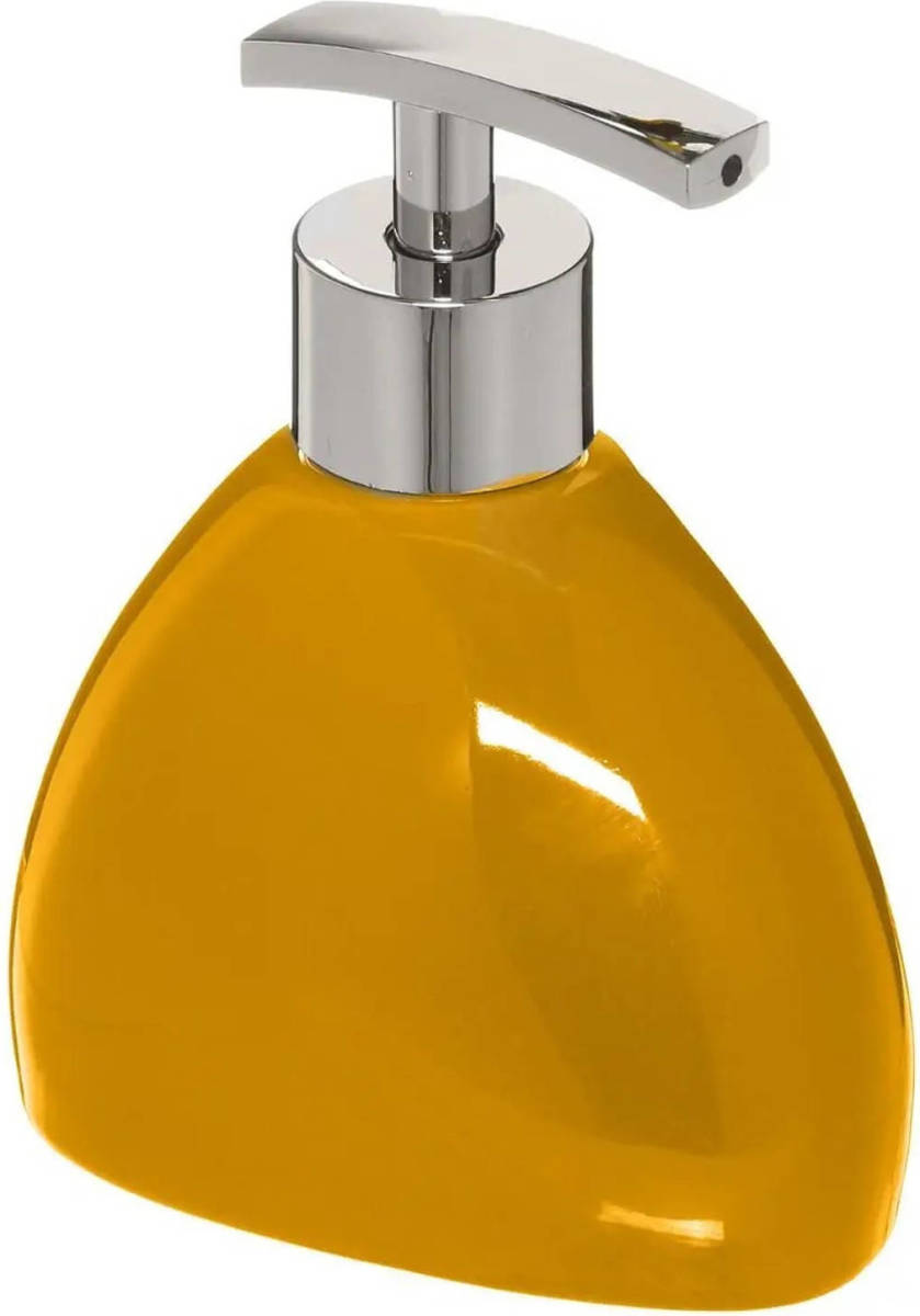 5five Zeeppompje/zeepdispenser Van Keramiek - Mosterd Geel - 300 Ml - Zeeppompjes