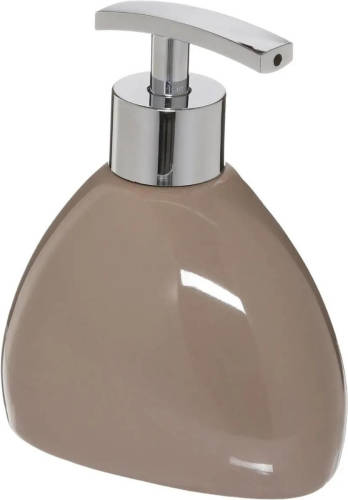 5five Zeeppompje/zeepdispenser Van Keramiek - Taupe - 300 Ml - Zeeppompjes