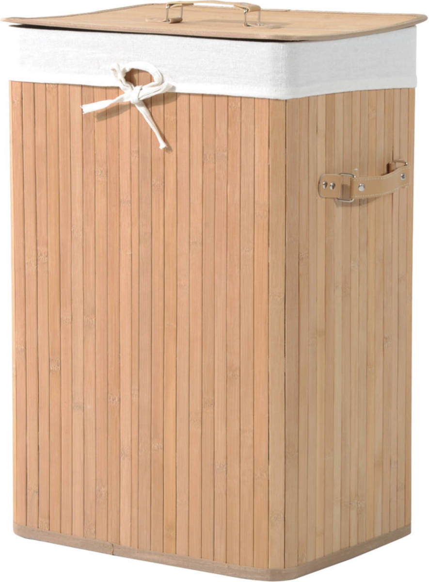 NiceGoodz Bamboe Wasmand 72 L - Luxe Wasmand - Wassorteerder - Natuur - L40 X B30 X H60 Cm