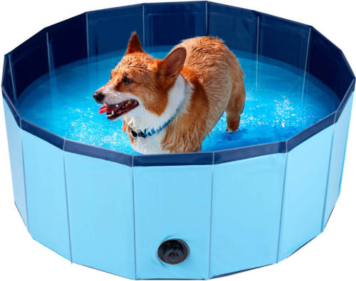 Maxxpro Opvouwbaar Hondenzwembad - Antislip - Leegklep - ? 80 Cm - Blauw