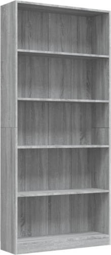 VidaXL Boekenkast 80x24x175 Cm Bewerkt Hout Grijs Sonoma Eikenkleurig