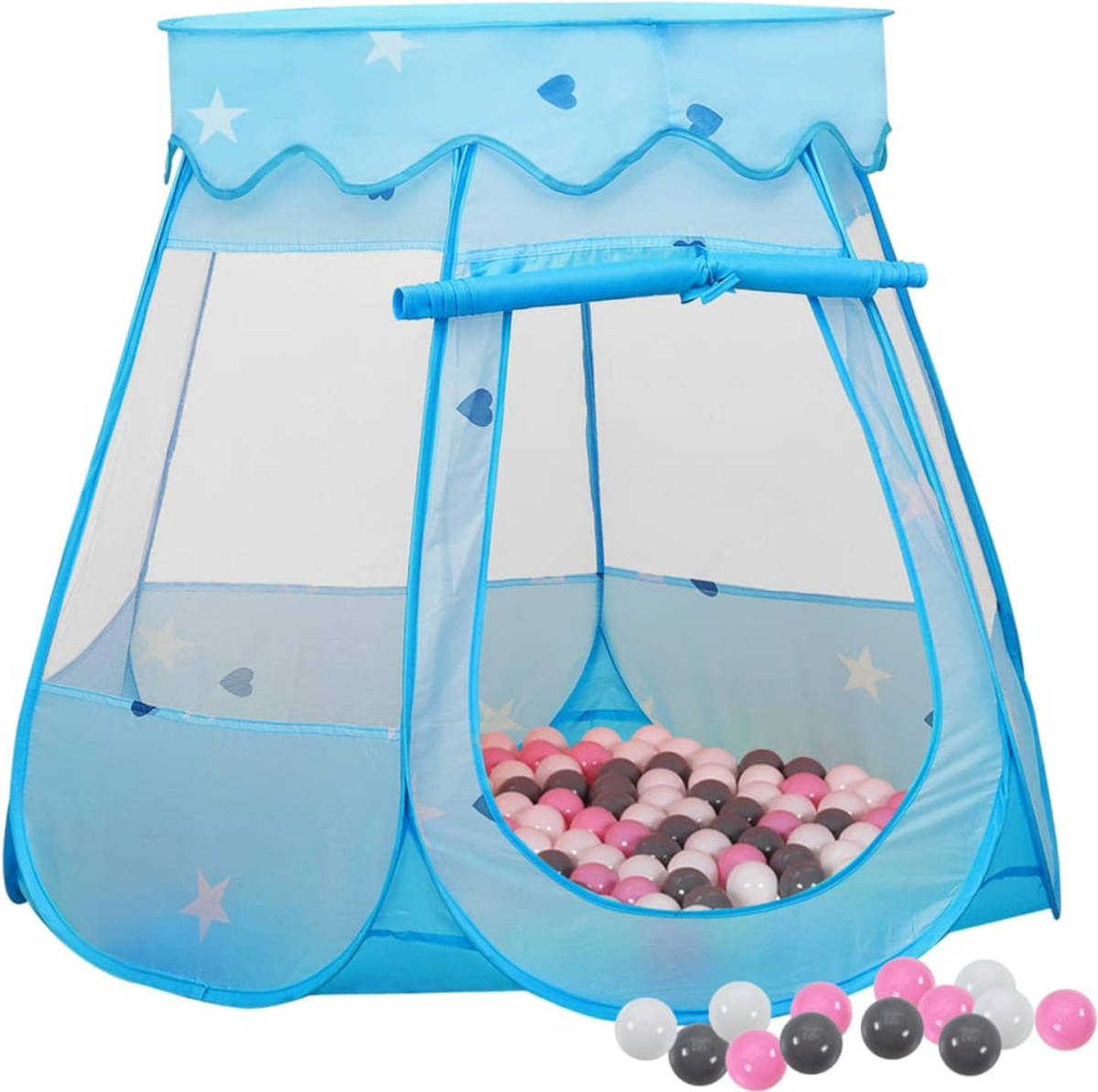 VidaXL Kinderspeeltent Met 250 Ballen 102x102x82 Cm Blauw