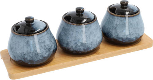 Krumble Voorraadpotten - Set Van 3 - Keramisch - Blauw