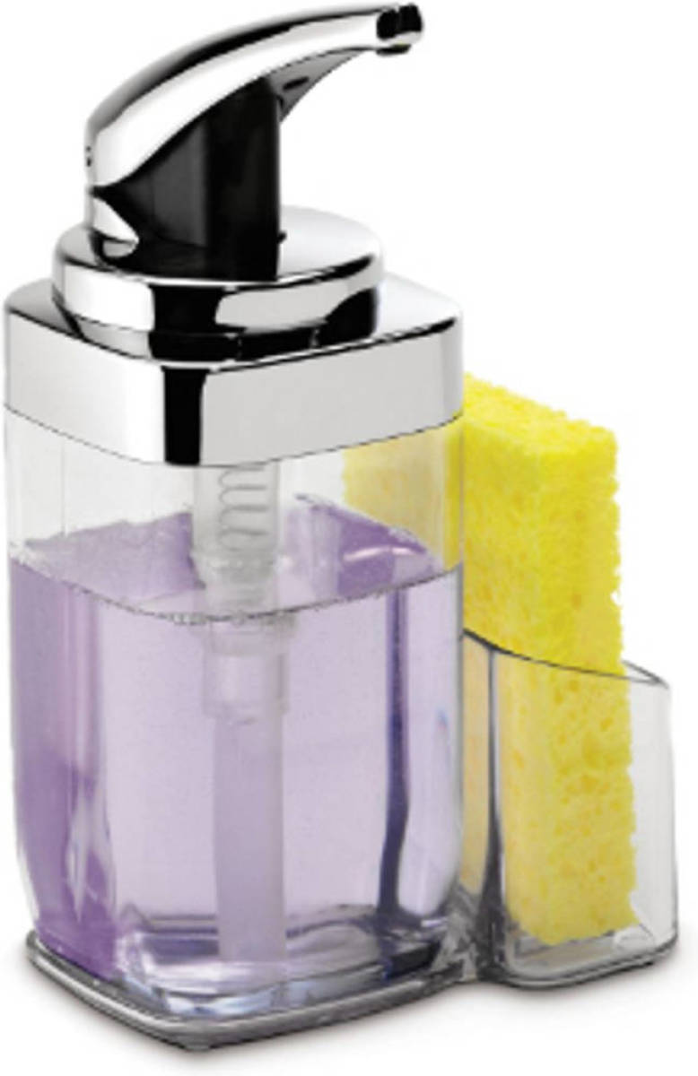 Zeepdispenser, Vierkant, 650 Ml, Met Rekje, Zilver - Simplehuman