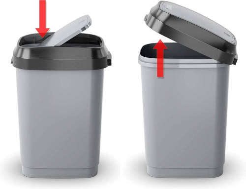 Kis Dual Swing Prullenbak - 20l - Zwart