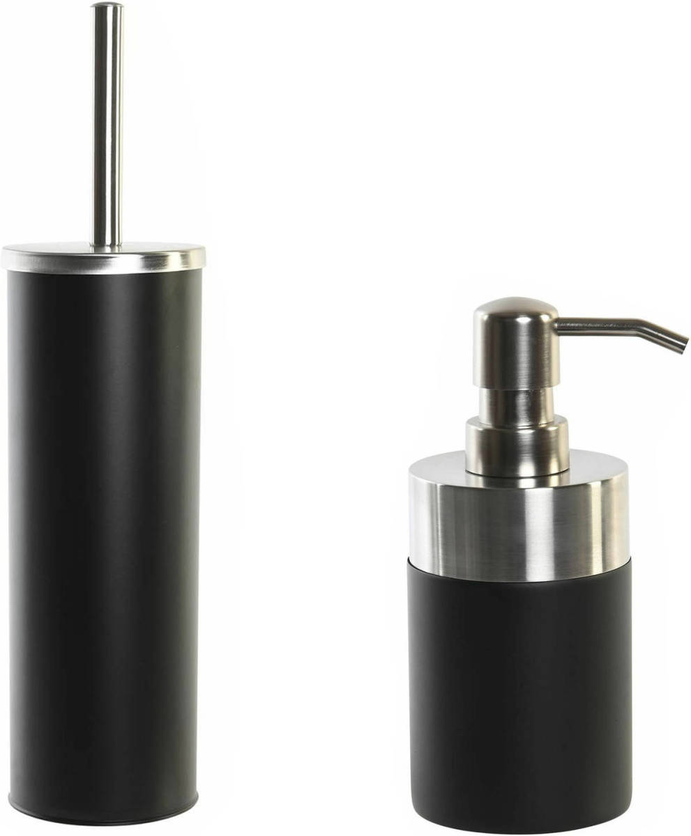 Items Toiletborstel Met Houder 38 Cm En Zeeppompje 300 Ml Polystone/metaal - Toiletborstels