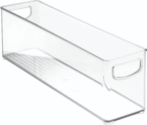 iDesign - Opbergbox Met Handvaten, 10.2 X 40.6 X 12.7 Cm, Stapelbaar, Kunststof, Transparant - iDesign Kitchen Binz