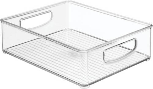 iDesign - Opbergbox Met Handvaten, 20.3 X 25.4 X 7.6 Cm, Stapelbaar, Kunststof, Transparant - iDesign Kitchen Binz