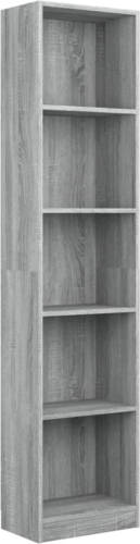 VidaXL Boekenkast 40x24x175 Cm Bewerkt Hout Grijs Sonoma Eikenkleurig