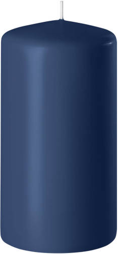 Enlightening Candles 1x Donkerblauwe Cilinderkaars/stompkaars 6 X 15 Cm 58 Branduren - Stompkaarsen