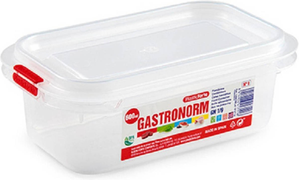 Forte Plastics Vershoudbakje Voor Vriezer En Magnetron - 600 Ml - Kunststof - Vershoudbakjes