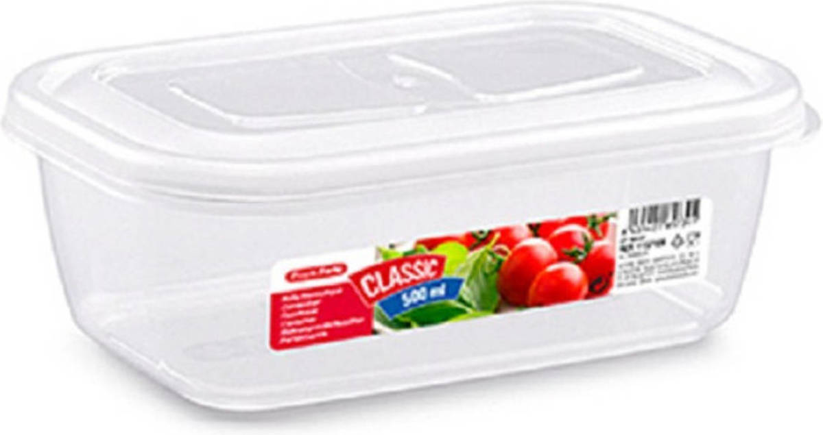 Forte Plastics Vershoudbakje Voor Vriezer En Magnetron - 500 Ml - Kunststof - Vershoudbakjes