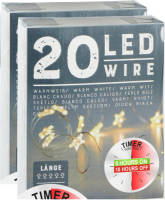 Cepewa Lichtslingers/lichtsnoeren Met Sterretjes - 2 Stuks - Warm Wit - 220 Cm - Timer - Lichtsnoeren
